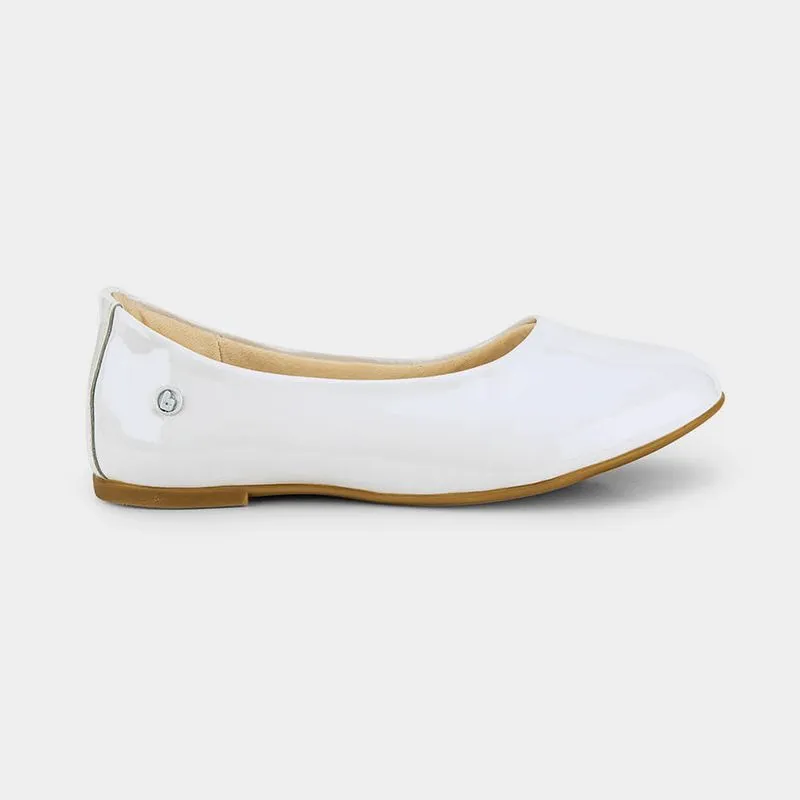 Sapatilha Infantil Bibi Ballerina Kids Branca com Verniz 28