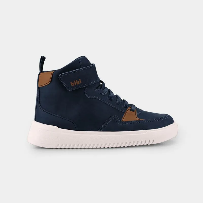 Abotinado Infantil Bibi New Way Azul Marinho de Couro 30