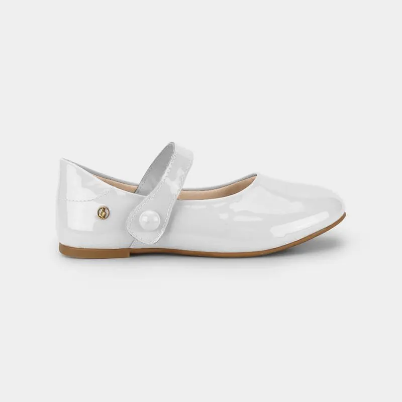 Sapatilha Infantil Bibi Ballerina Basic de Verniz Branca 23