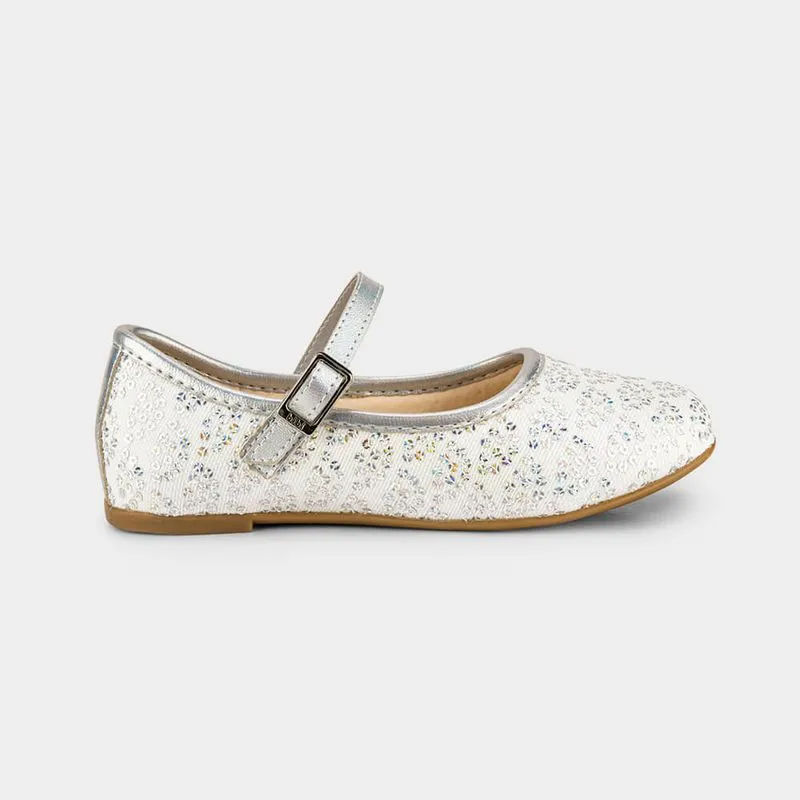 Sapatilha Infantil Bibi Ballerina Kids Branca com Prata 31