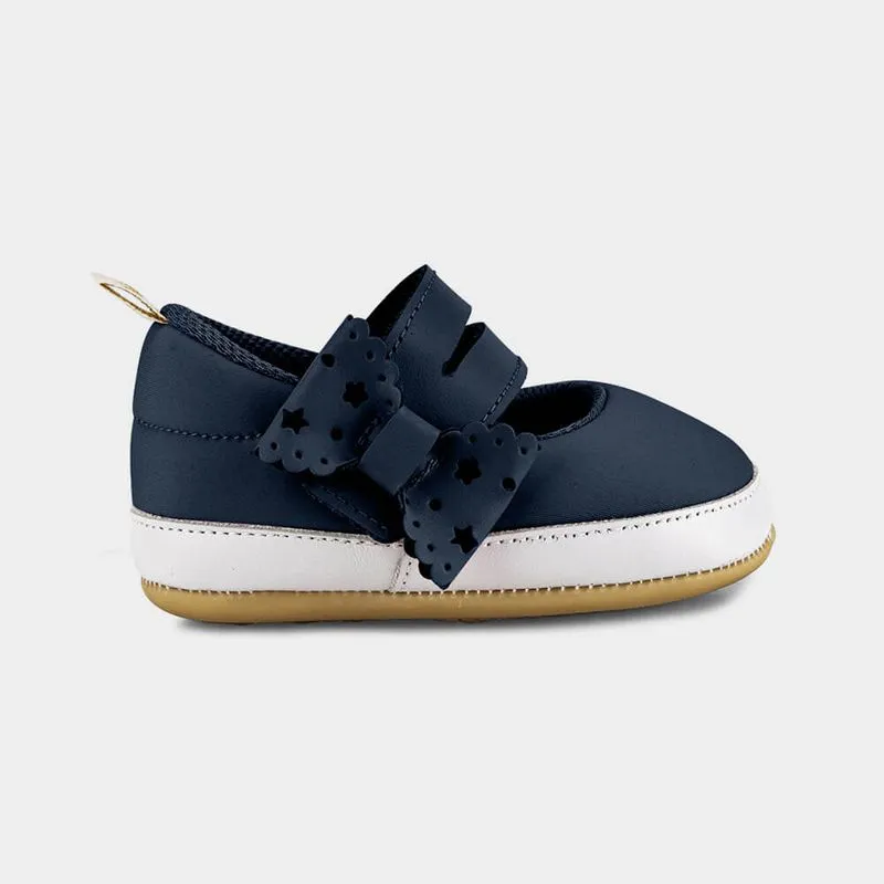 Sapatilha Infantil Bibi Afeto Joy II Azul Marinho com Laço 18