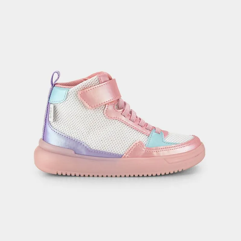 Abotinado Infantil de Luz High Sneakers Rosa 35
