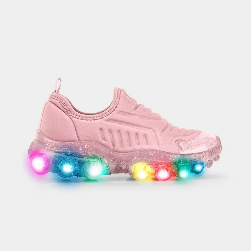 Tênis Infantil de Luz Bibi Roller Celebration 2.0 Rosa 22