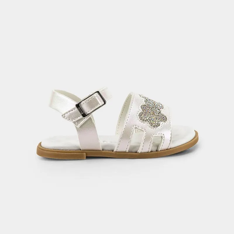 Sandália Infantil Bibi Shine Mini Branca com Brilhos 27