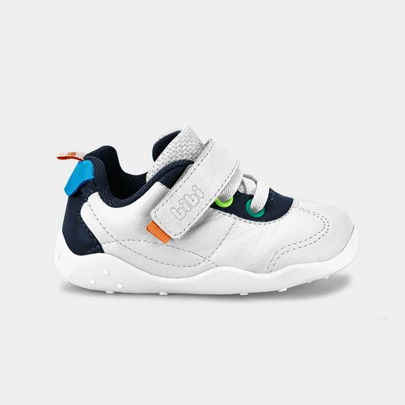 Tênis Infantil Bibi Fisioflex Originals Branco com Azul Marinho de Tira 18
