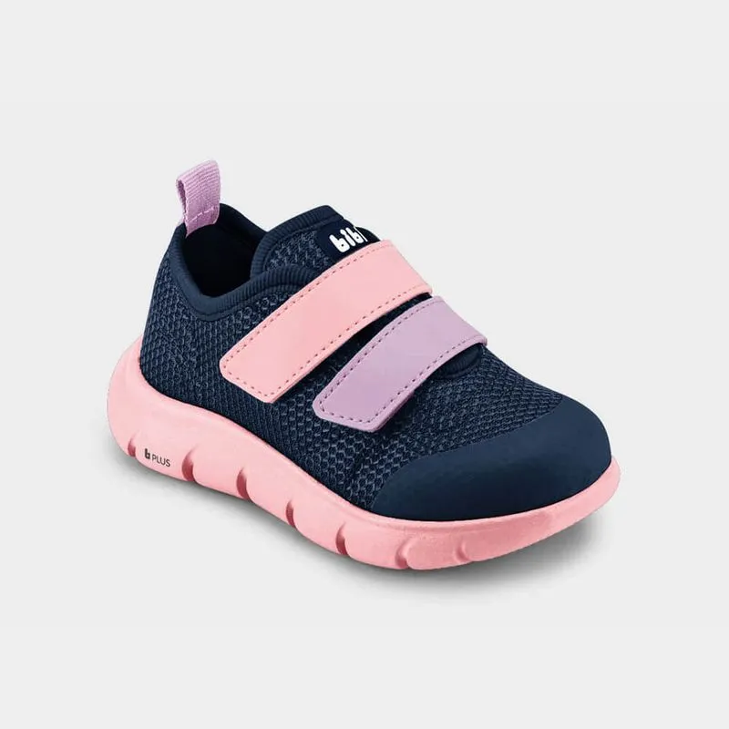 Tênis Infantil Bibi Energy Baby 2.0 Azul com Rosa de Tiras 23