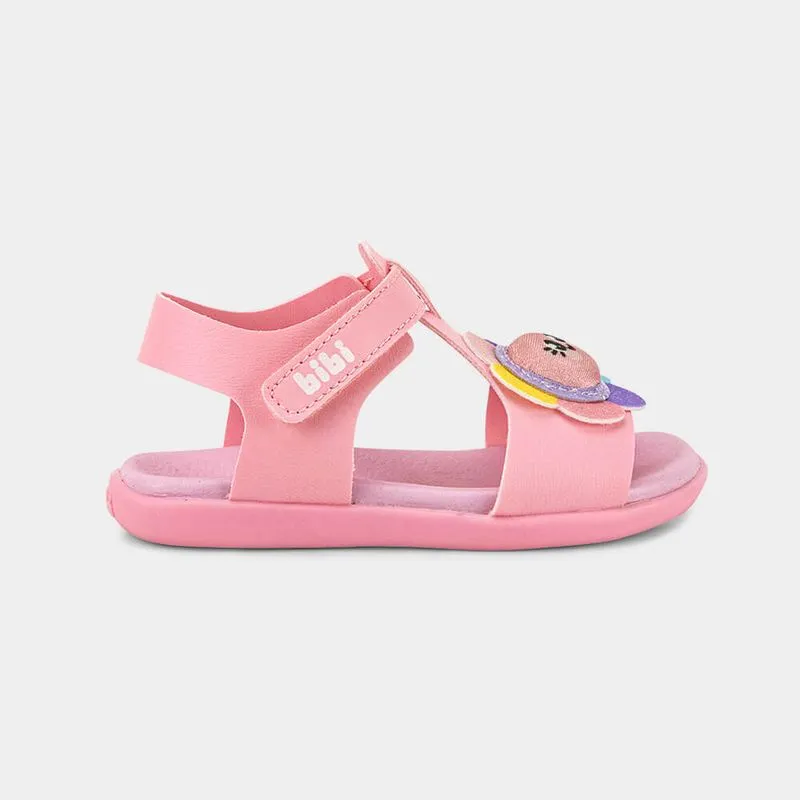 Sandália Infantil Bibi Baby Soft II Rosa de Flor 23