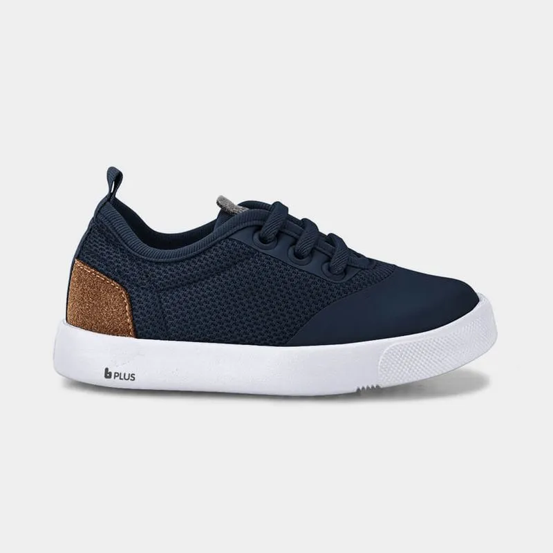 Tênis Infantil Bibi Agility Mini II Azul Marinho e Marrom com Elástico 27
