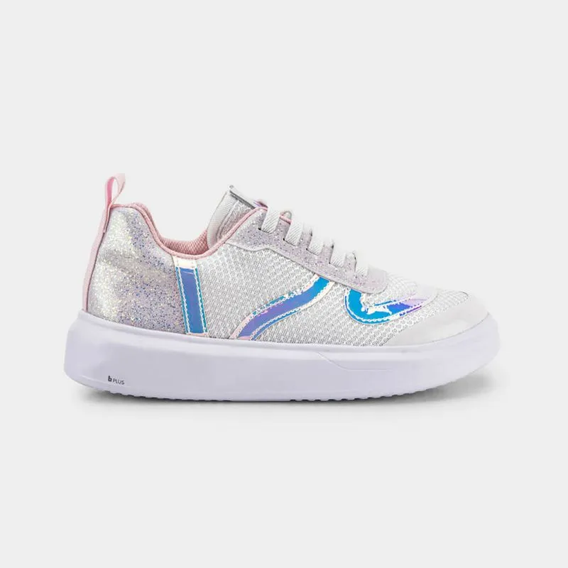 Tênis Infantil Bibi Glam Branco com Holográfico 28