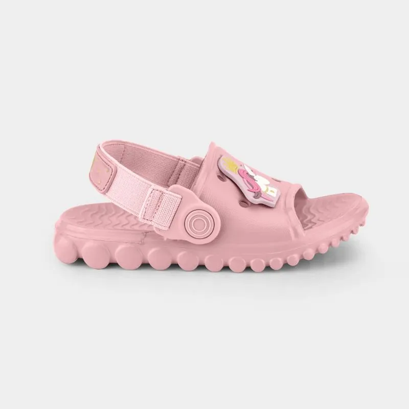 Chinelo Infantil Bibi Sun Slide Rosa de Unicórnio 25/26