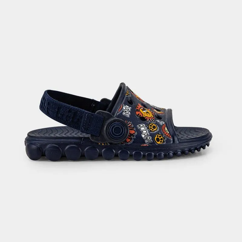 Chinelo Infantil Bibi Sun Slide Azul Marinho de Tigre 29/30