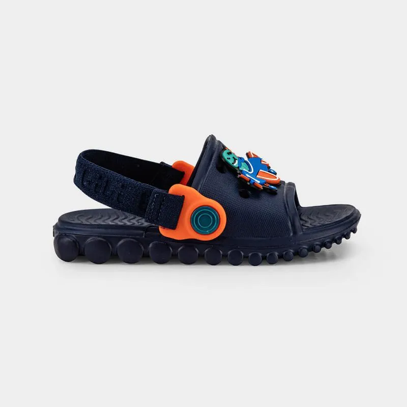 Chinelo Infantil Bibi Sun Slide Azul Marinho de Dino 29/30