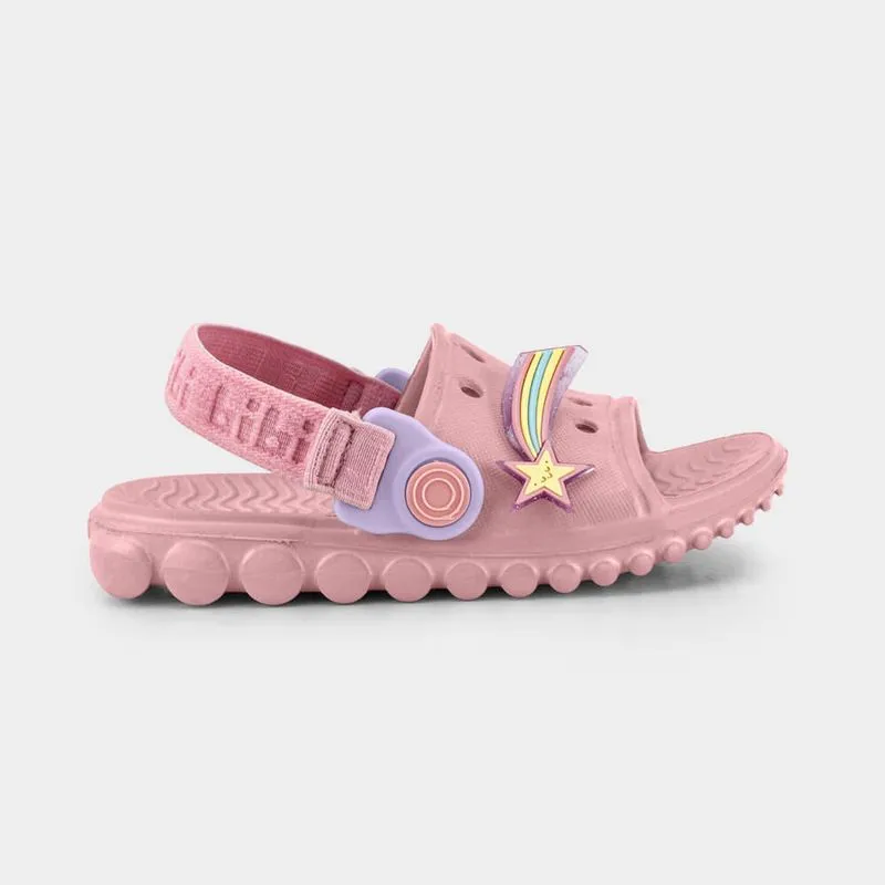 Chinelo Infantil Bibi Sun Slide Rosa de Estrela 23/24
