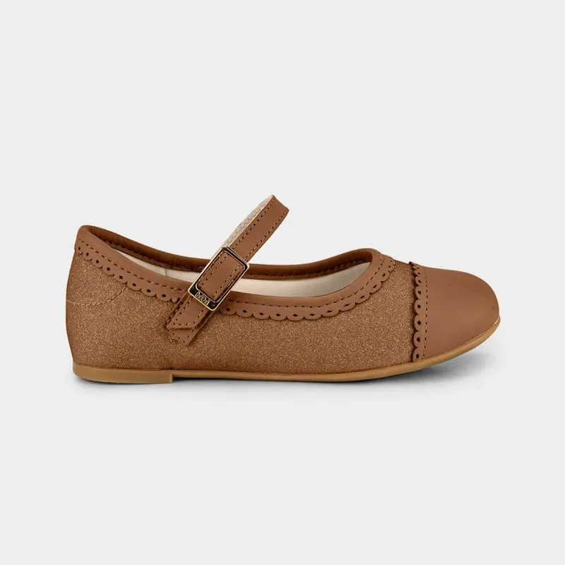 Sapatilha Infantil Bibi Ballerina Mini Marrom 26
