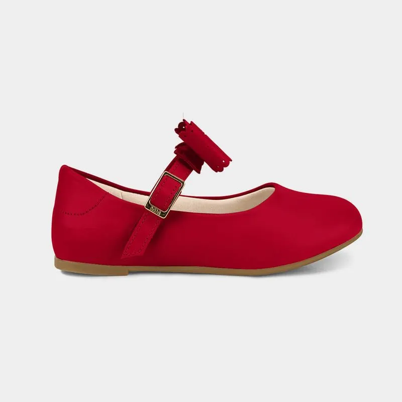 Sapatilha Infantil Bibi Ballerina Mini Vermelha com Laço 23