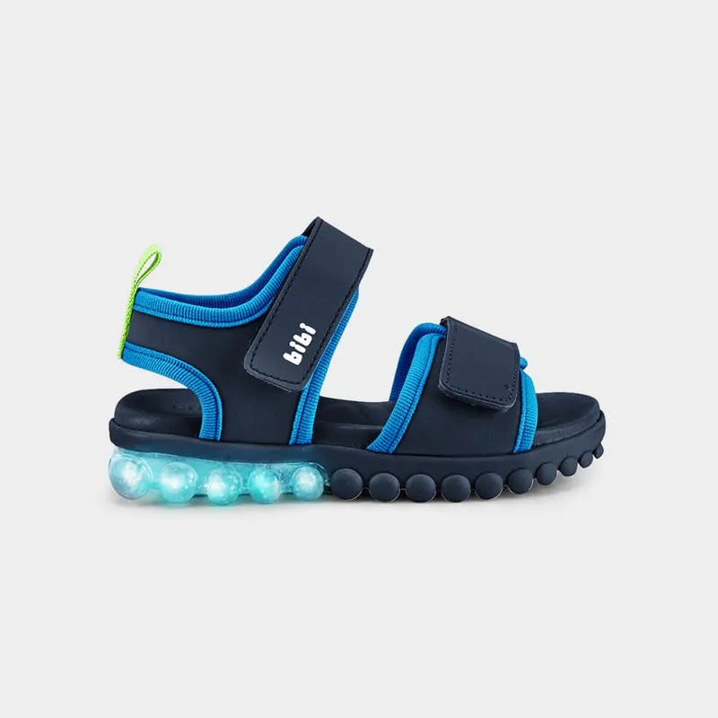 Sandália Infantil de Luz Bibi Summer Roller Light Azul Marinho 28