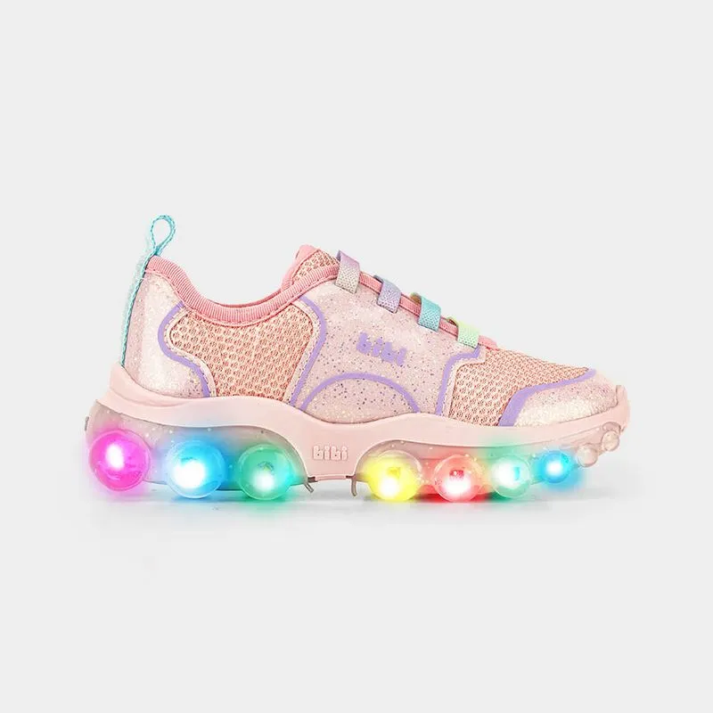 Tênis Infantil de Luz Bibi Roller Celebration 2.0 Rosa 25