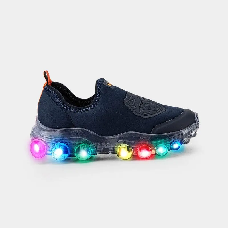 Tênis Infantil de Luz Bibi Roller Celebration 2.0 Azul Marinho de Dino 31