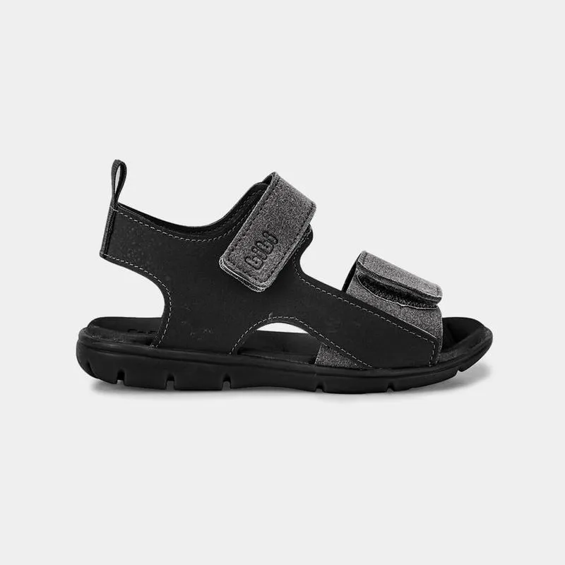 Sandália Infantil Bibi Basic Sandals Kids Preta com Grafite 32
