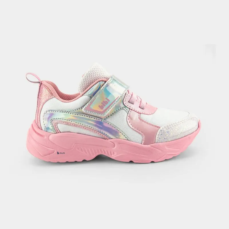 Tênis Infantil Bibi Pegasus Rosa Holográfico 32