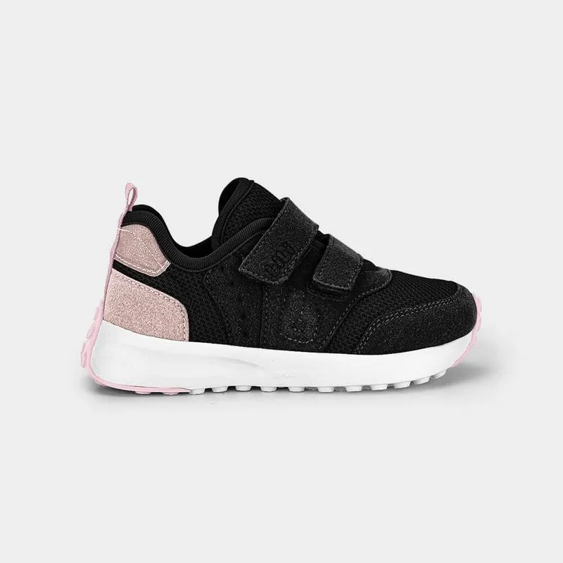 Tênis Infantil Bibi Jogging Preto com Rosa 27