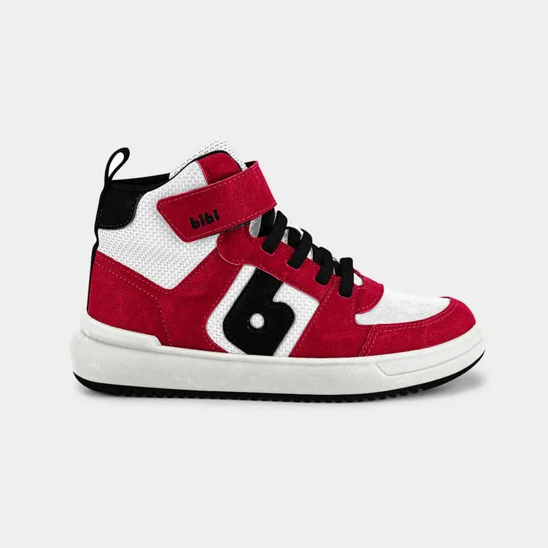Abotinado Infantil Bibi B College Vermelho com Branco 36
