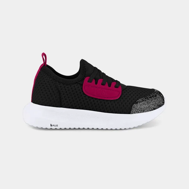 Tênis Infantil Bibi Flash Preto com Rosa 27