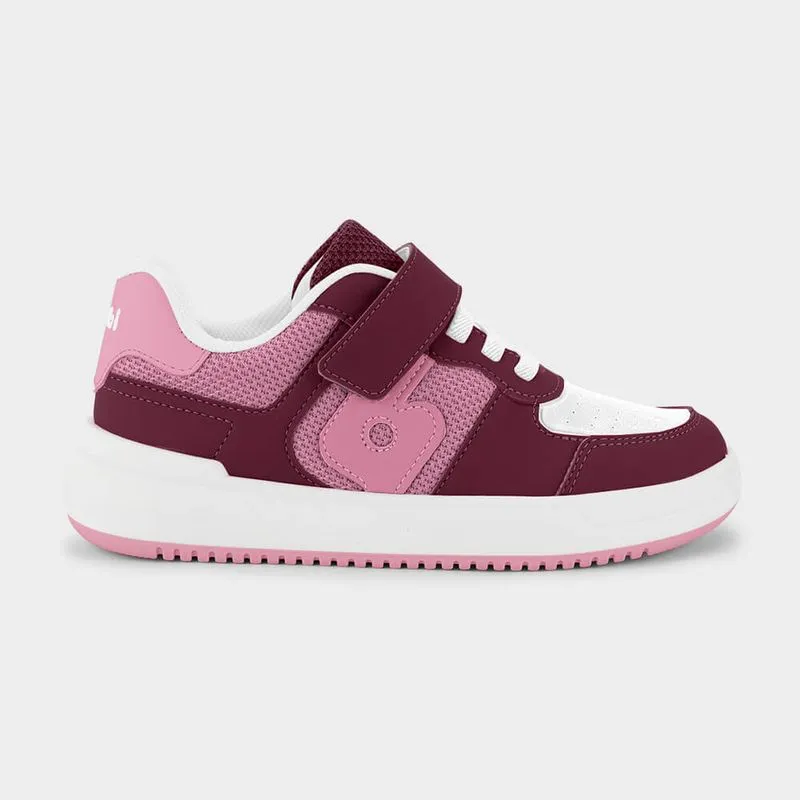 Tênis Infantil Bibi B College Marsala com Rosa 33