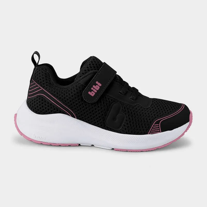 Tênis Infantil Bibi High School Preto com Rosa 28