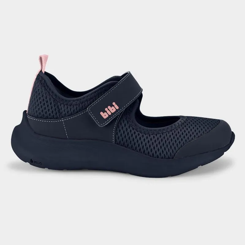 Tênis Infantil Bibi Action Azul Marinho com Rosa de Tira 26