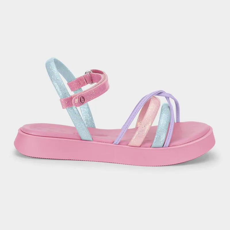 Sandália Infantil Bibi Plataforma Rosa 28