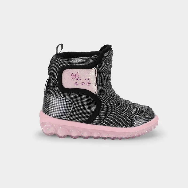 Bota Infantil Bibi Roller 2.0 Preta de Gatinho 22