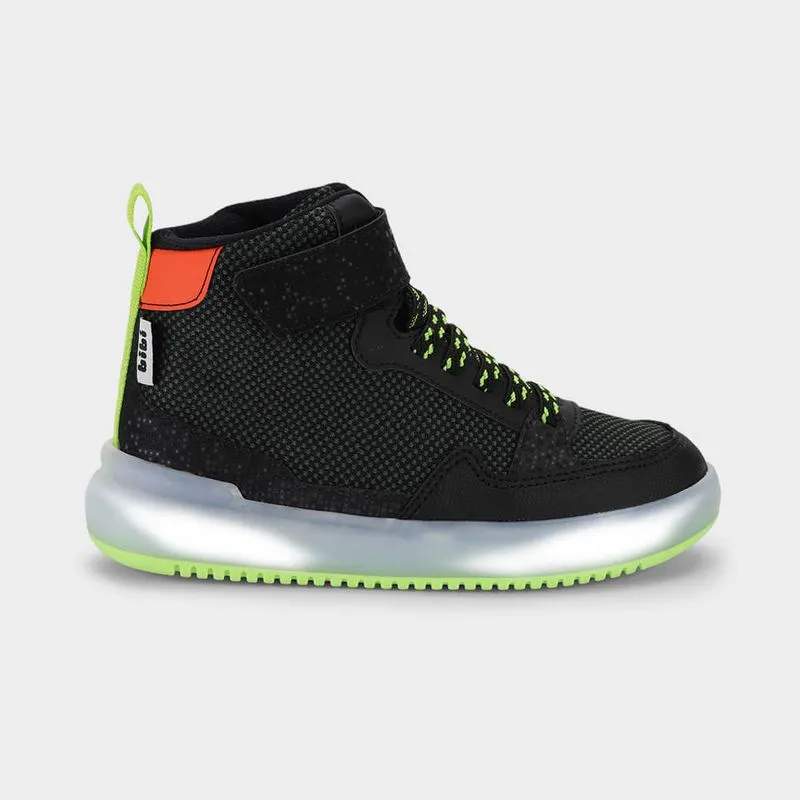 Abotinado Infantil de Luz High Sneakers Preto 33