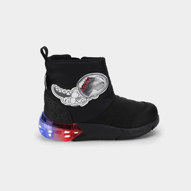 Bota Infantil Bibi Space Preta de Dino 27