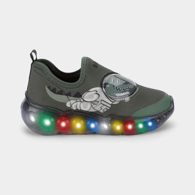 Tênis Infantil de Luz Bibi Roller Celebration 3.0 Verde de Dino 27