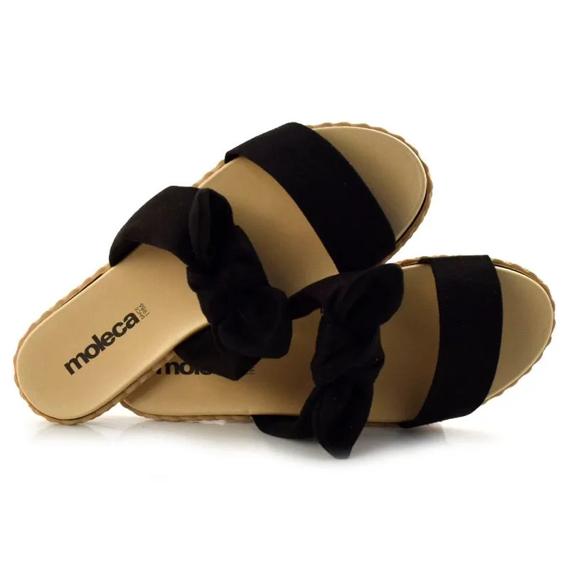 Tamanco Rasteira Feminino Moleca Preto 5452.101.5581 36