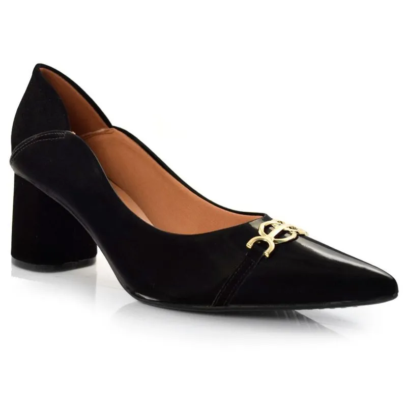 Scarpin Feminino com Salto Bloco Vizzano Preto 1342106-20428 36