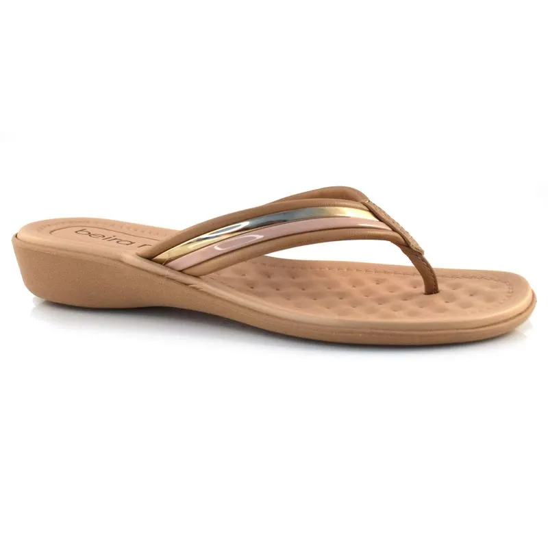 Tamanco Anabela Feminino Beira Rio Bege 8224.804.14194 39