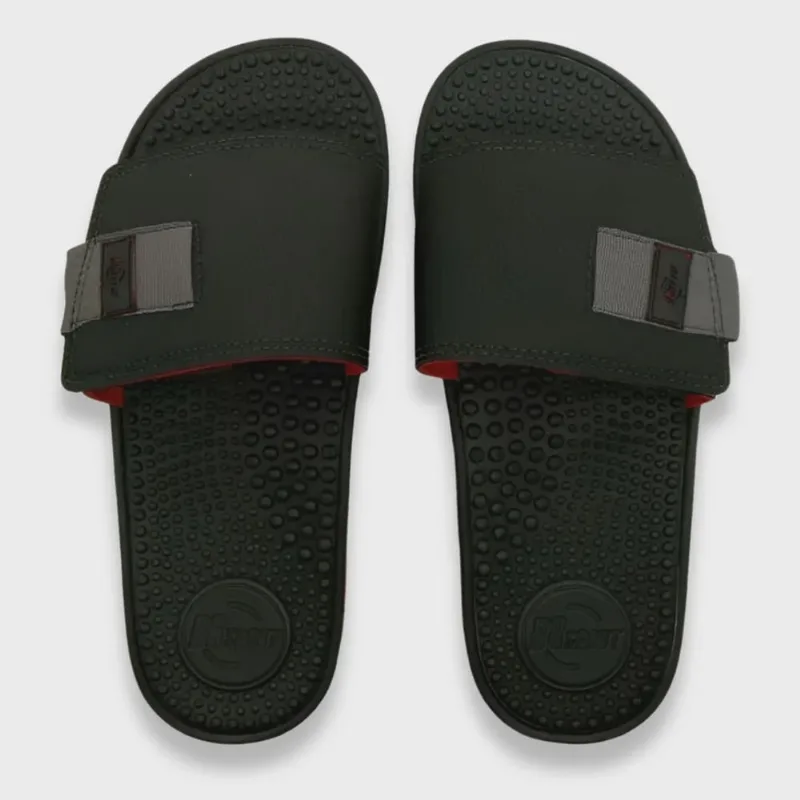 Chinelo Br Sports Masculino Palmilha Massageadora Preto Vermelho