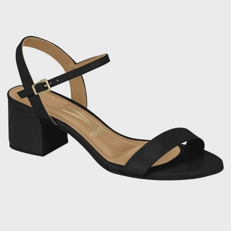 Sandália Vizzano Salto Bloco Pelica Feminino 6291900
