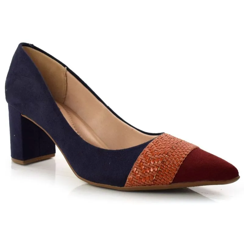 Scarpin Feminino com Salto Bloco Beira Rio Azul 4241108-5881 35