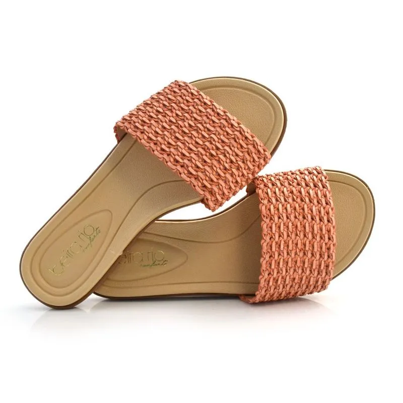 Chinelo Slide Feminino Beira Rio Laranja 8359117-17591 38