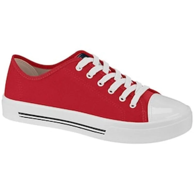 Tênis Feminino 5667-311 Moleca - Vermelho/Branco
