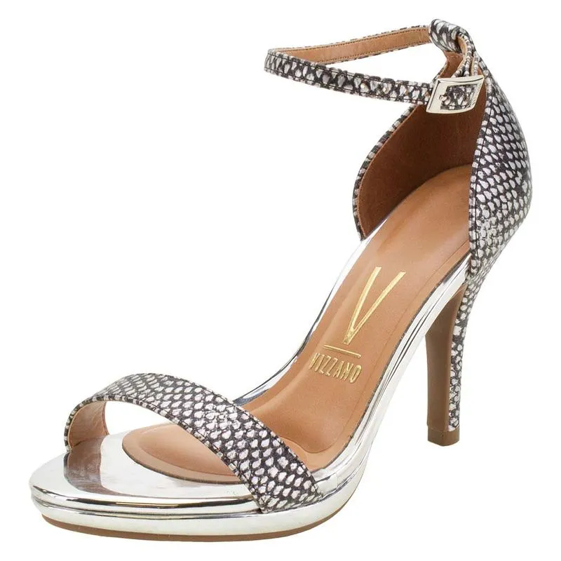 Sandália Feminina Salto Alto Vizzano - 6210655 PRATA 39