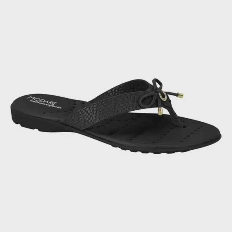 Tamanco Rasteiro Modare Casual Ultraconforto Feminina Preto