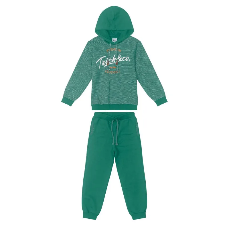 Conjunto Infantil Moletom Stripe Trick Nick Verde 3