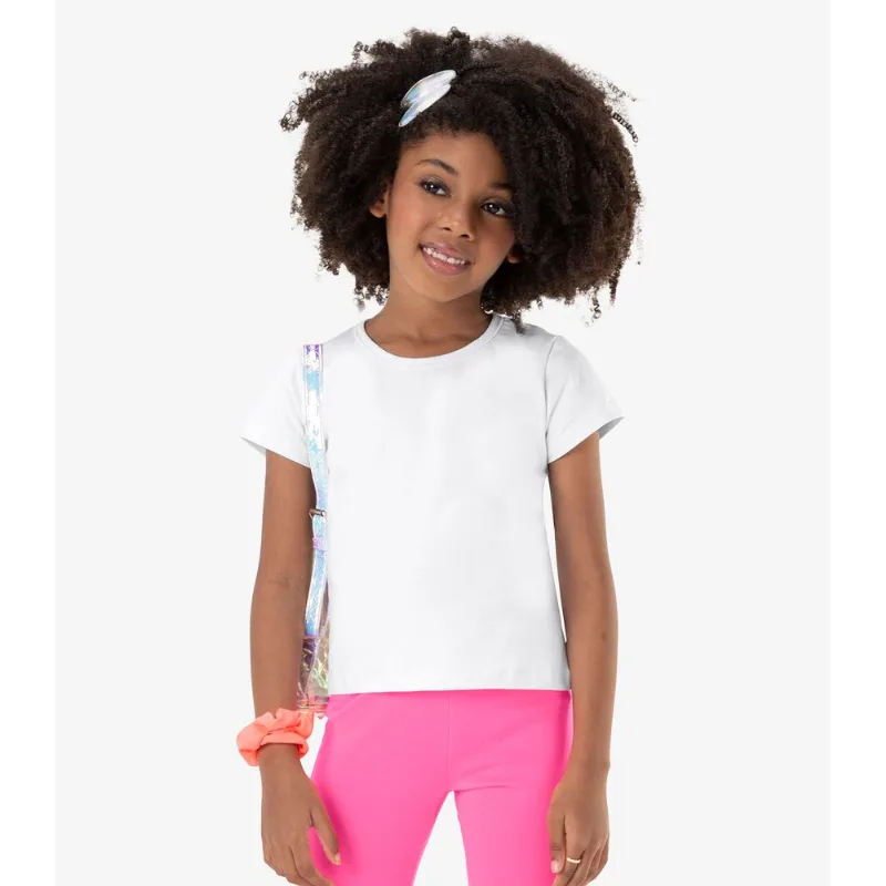 Blusa Básica Infantil Cotton Leve Rovi Kids Branco 1