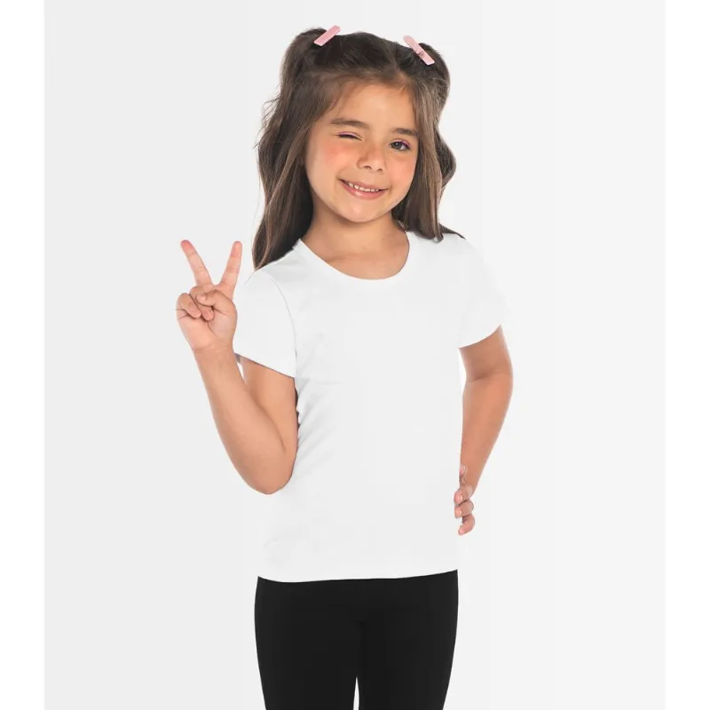 Blusa Básica Infantil Feminina Rovitex Kids Branco 18