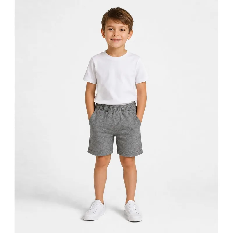 Bermuda Infantil Em Moletinho Basic Rovitex Kids Cinza 1