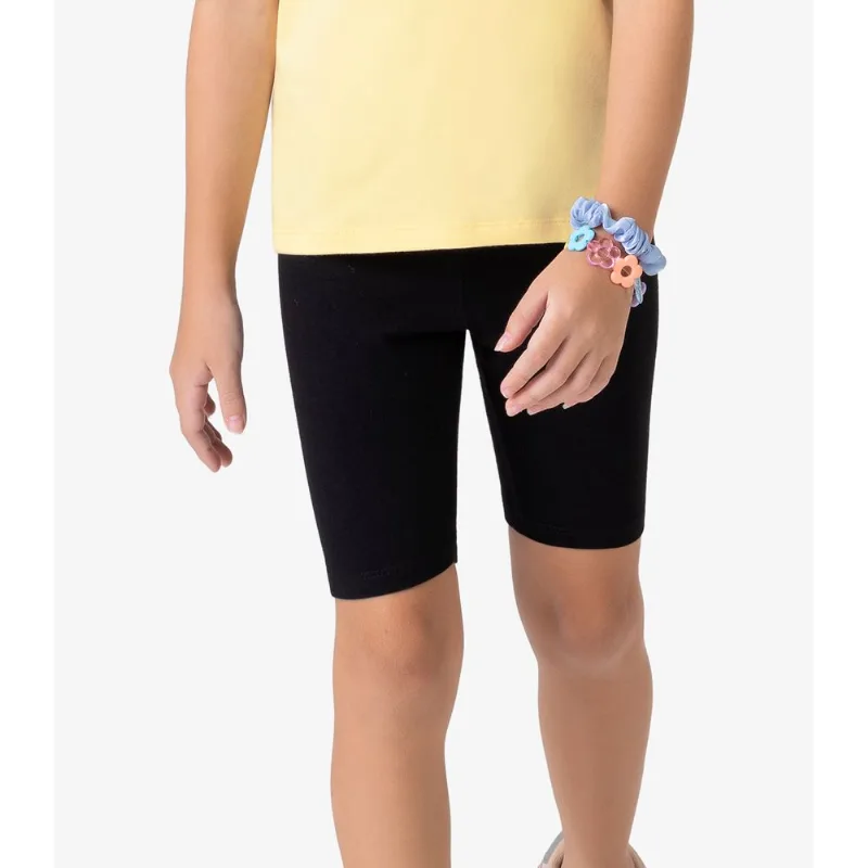 Bermuda Ciclista Infantil Feminina Rovi Kids Preto 1